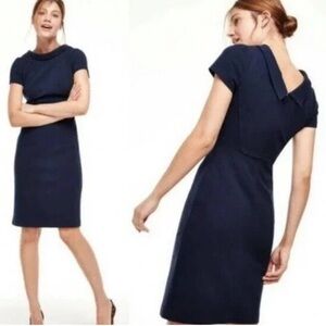 Boden Navy Blue Ribbed Ottoman Collared Betty Dress Women’s Sz 6 Reg.